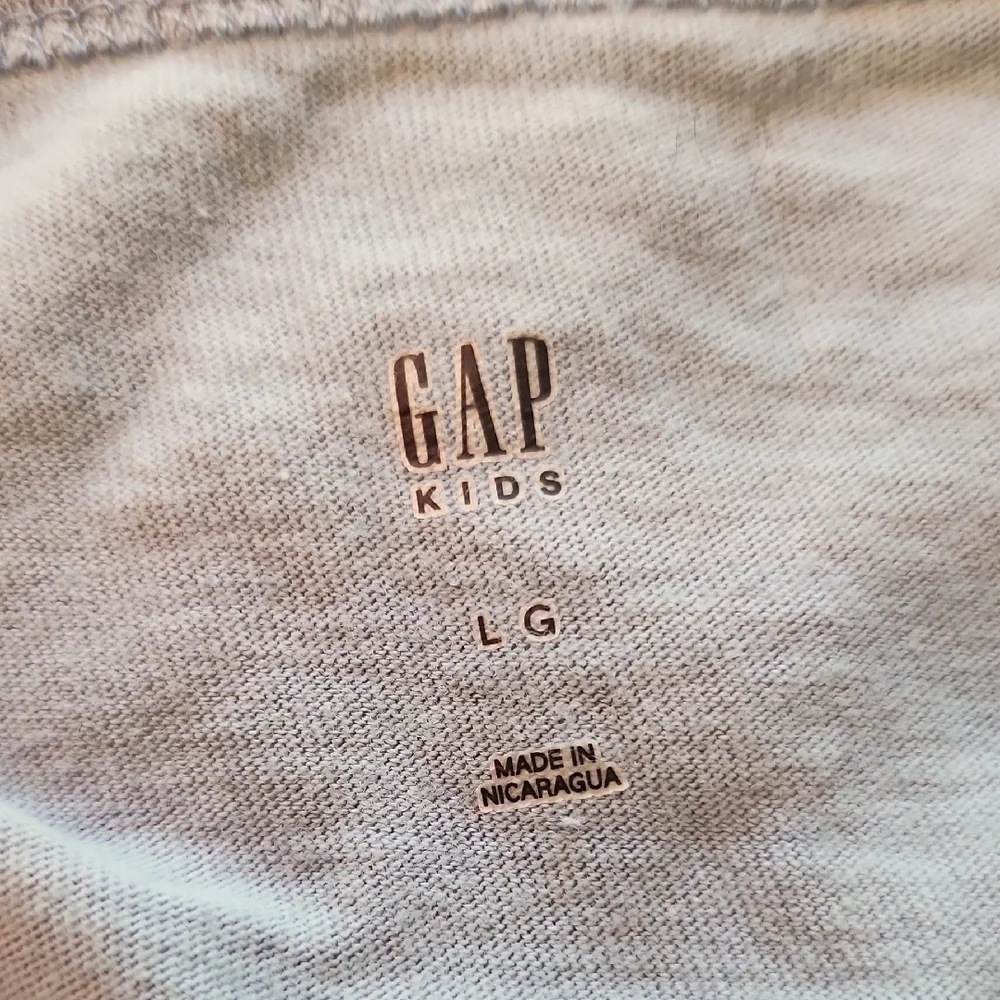 Gap Christmas Bear Graphic Long Sleeve Shirt Blue Plaid Large